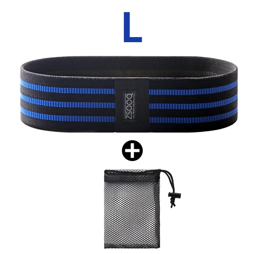 Fitness Hip Loop Resistance Bands Anti-slip Squats Expander Strength Rubber Bands Yoga Gym Training Braided Elastic Bands Sports - Color: Blue Fabric band