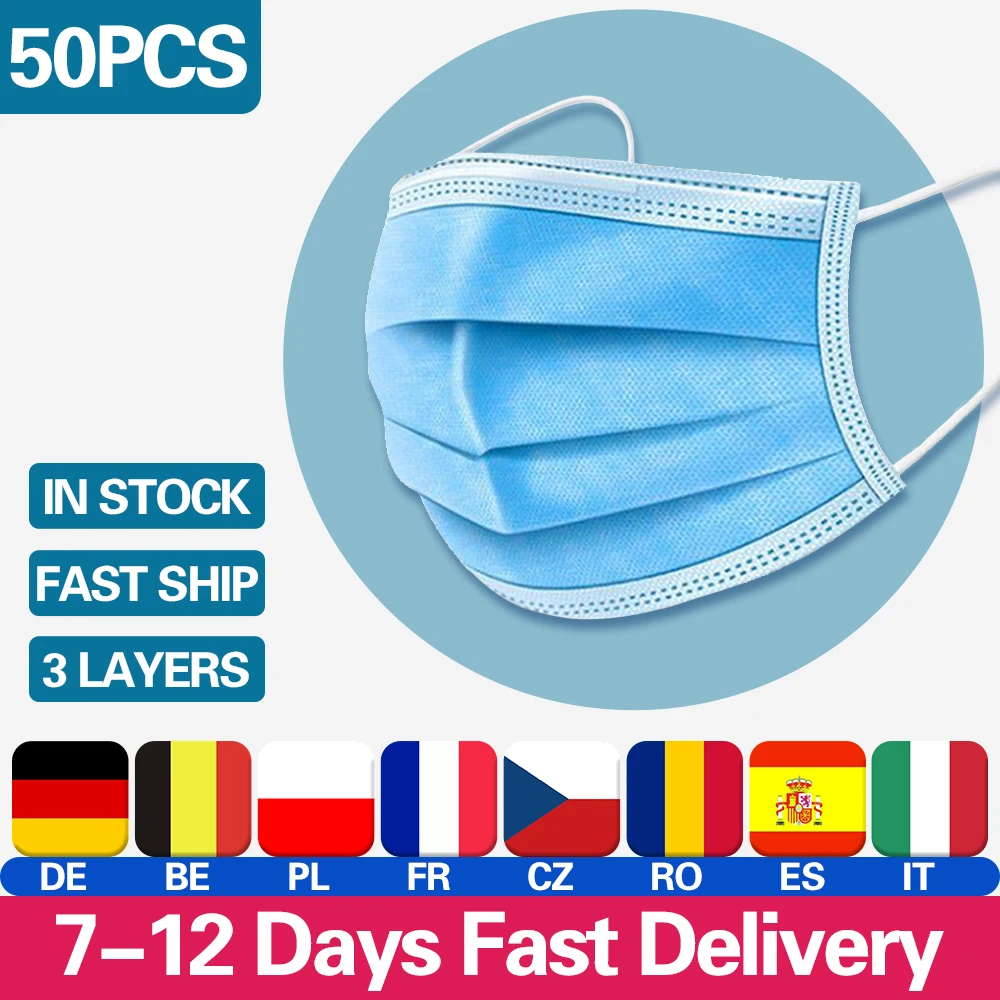 Одноразовая маска для рта нетканые Тканевые маски лица мягкая дышащая 3 слойная