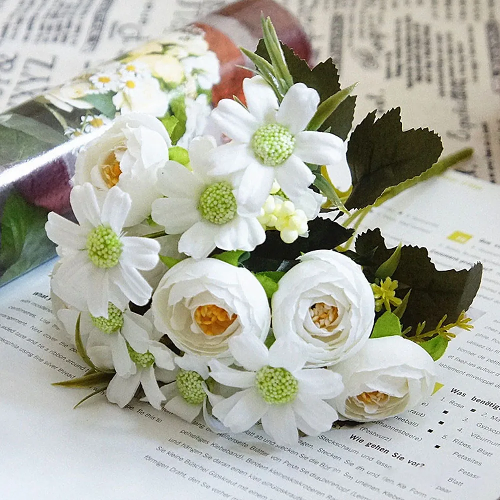 Fengju small camellia artificial flower fake home photography wedding set decoration handmade diy Simulation | Дом и сад