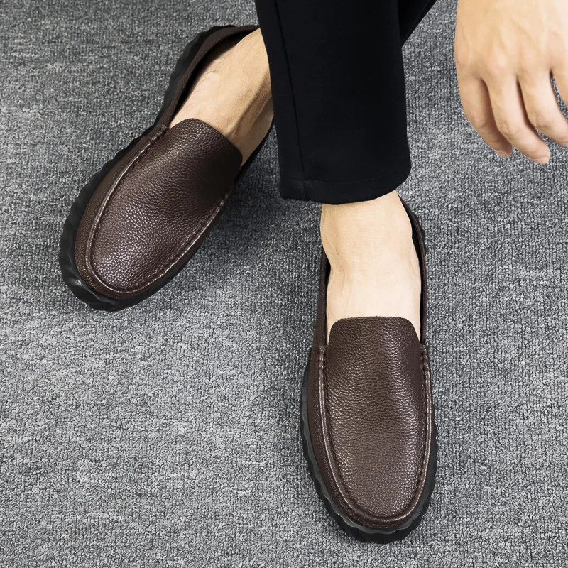 Мужская повседневная обувь из натуральной кожи Роскошные брендовые итальянские