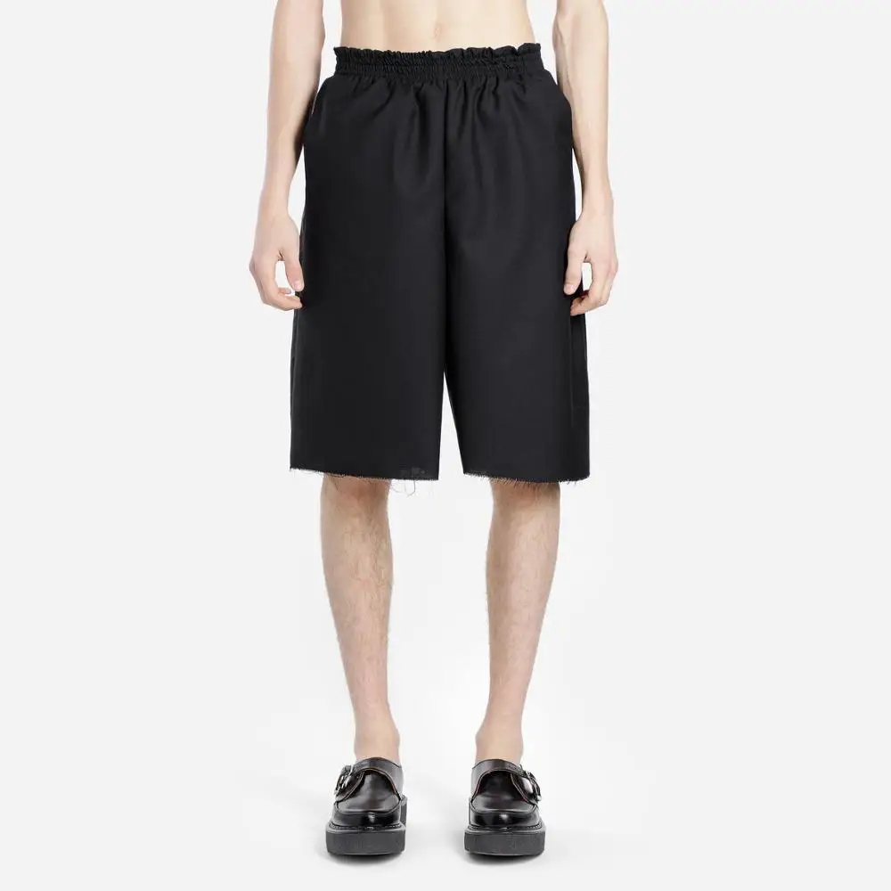 Корейские черные плиссированные брюки с широкими штанинами модные новые женские