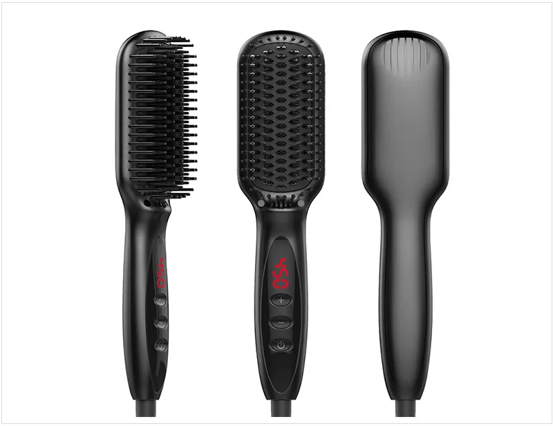 

2021 Hair Straightening Comb Ceramic Negative Ion Straight Hair Split Hair Care Comb for Men Beard Style Comb Hair Straightener