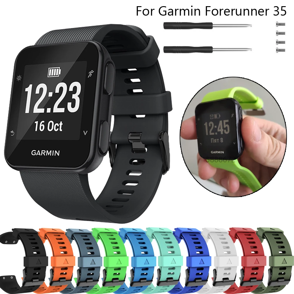 

Sport Silicone Watch Band Strap for Garmin Forerunner 35 Smart Accessories Bracelet Colorful Replacement Wristband Watch Band