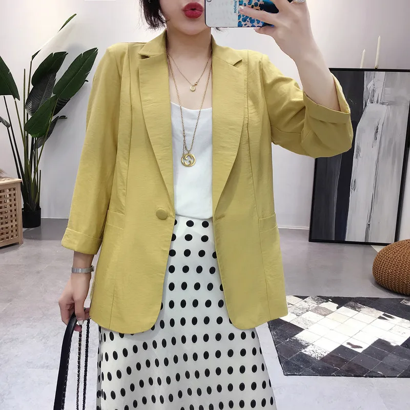 Новый весенне-осенний хлопковый и льняной маленький костюм корейский Модный