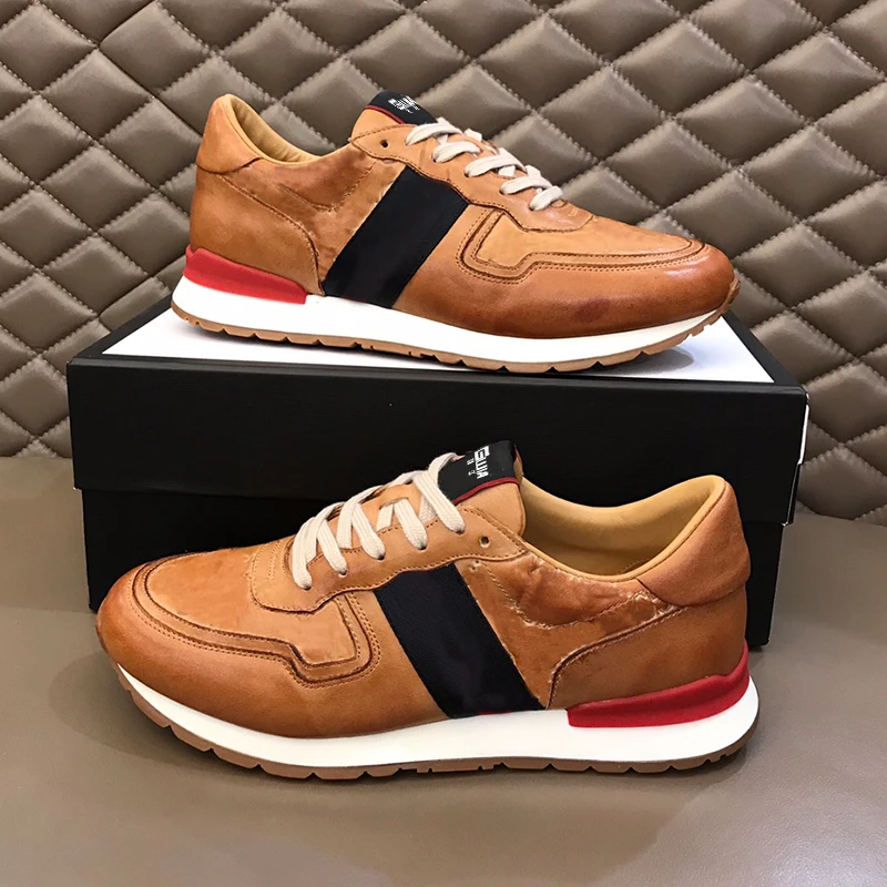 

Italian gujiaGG 2020 new men's shoes casual flat shoes genuine leather fashion counter packing box original sheet high quality