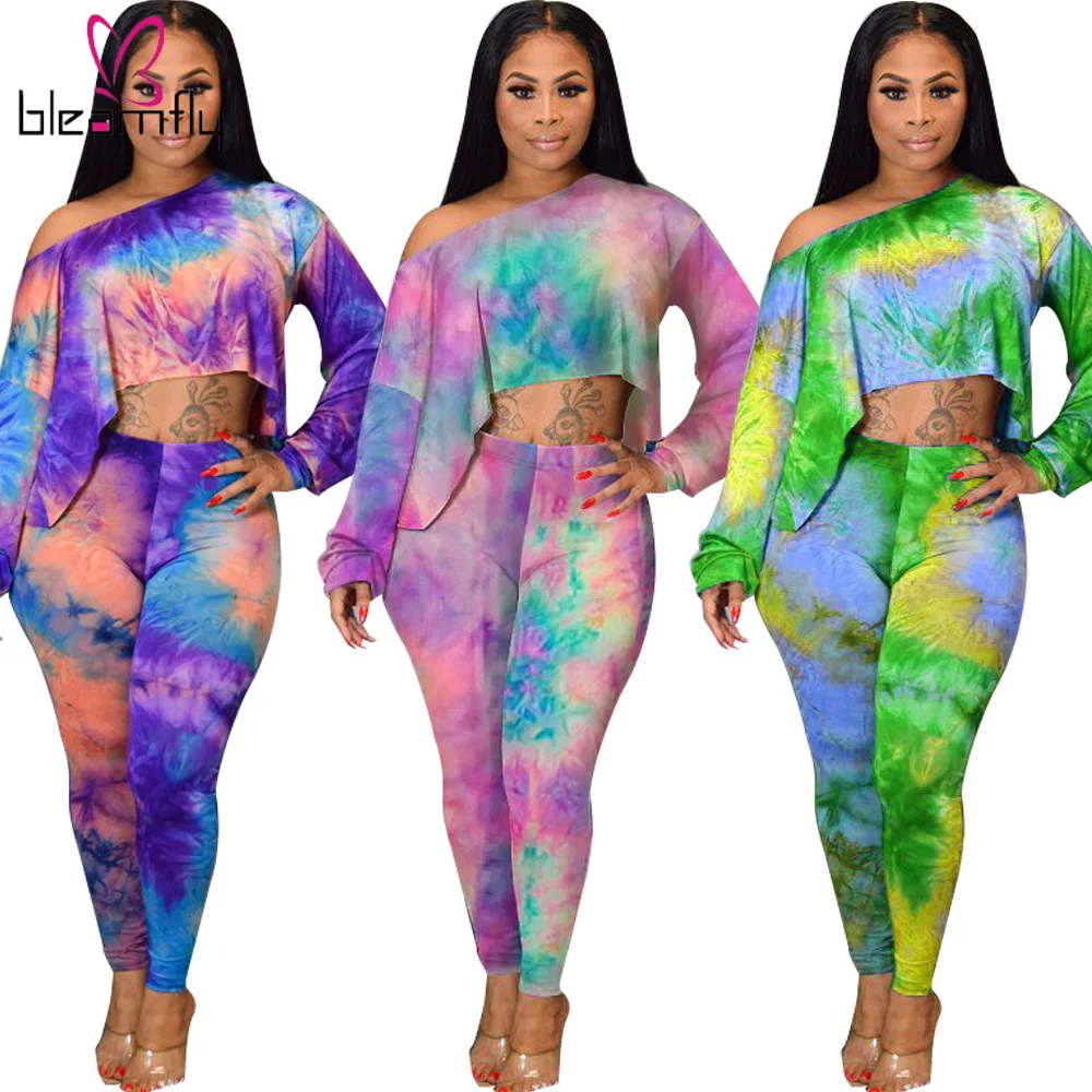 Новинка женский костюм из двух предметов: футболка с длинным рукавом и принтом