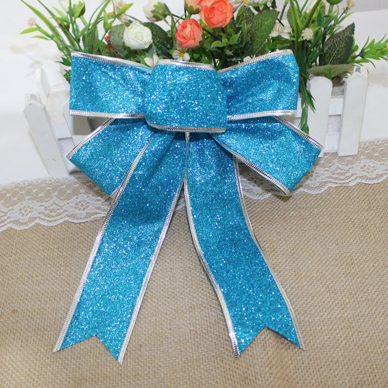 25 см украшение рождественской елки с бантом вечерние украшения для дома свадьбы