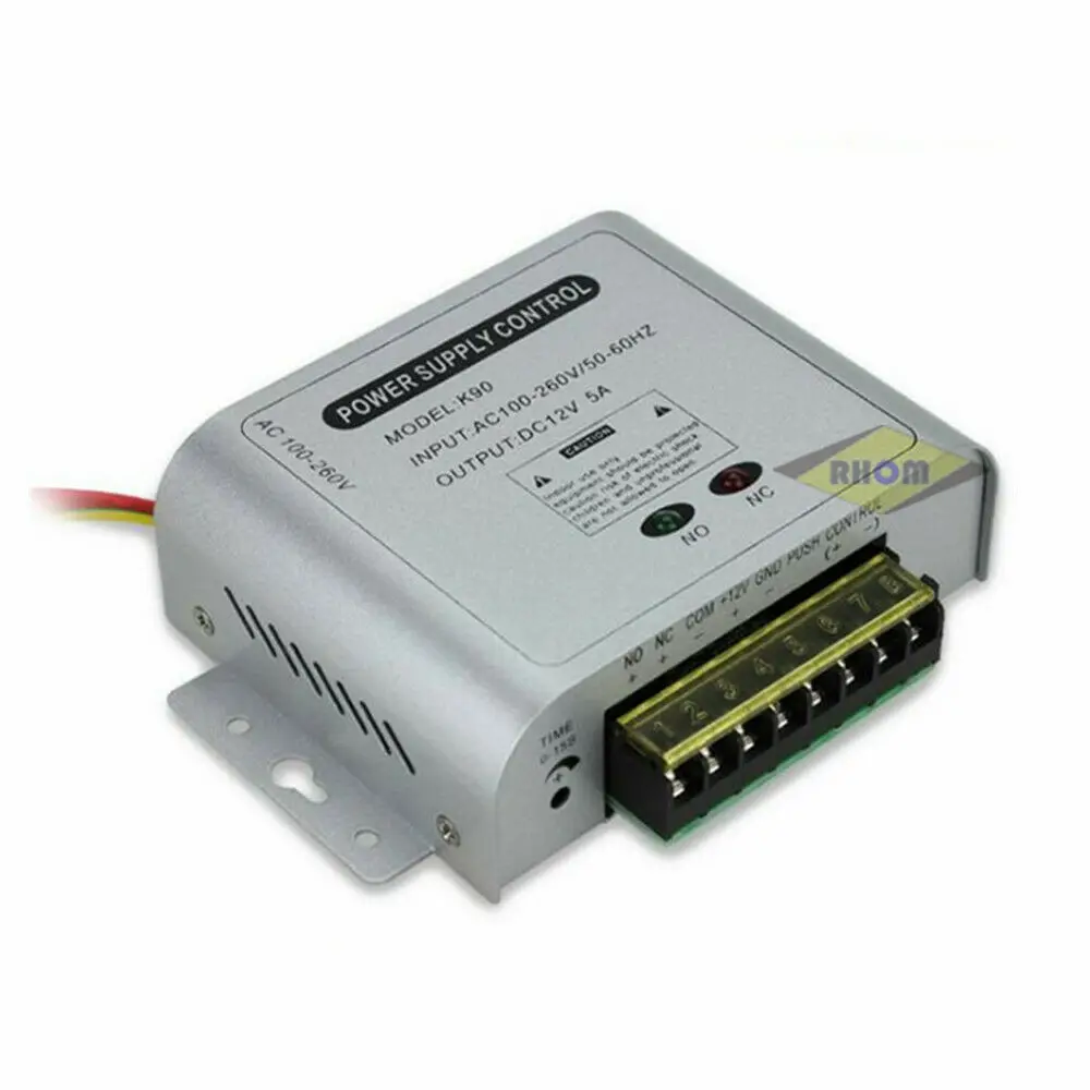 Мини контроллер доступа источник питания 12VDC 5A 110 240VAC|Считыватели контрольных
