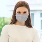 Кружевная маска для лица с принтом, хлопковая тканевая защитная маска для взрослых Pm 2,5 от пыли, многоразовая моющаяся маска для ухода за полостью рта # M