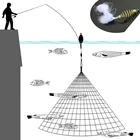 Ловушка для зимней подледной рыбалки, рыболовная сеть со светящимися жемчужинами, медными пружинами, для ловли карпа