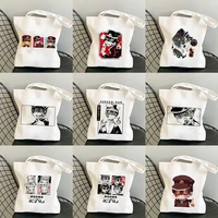 toilet bound hanako kun eco japanese anime print cool shopper bag shopper black white women fashion shopper shoulder bags tote