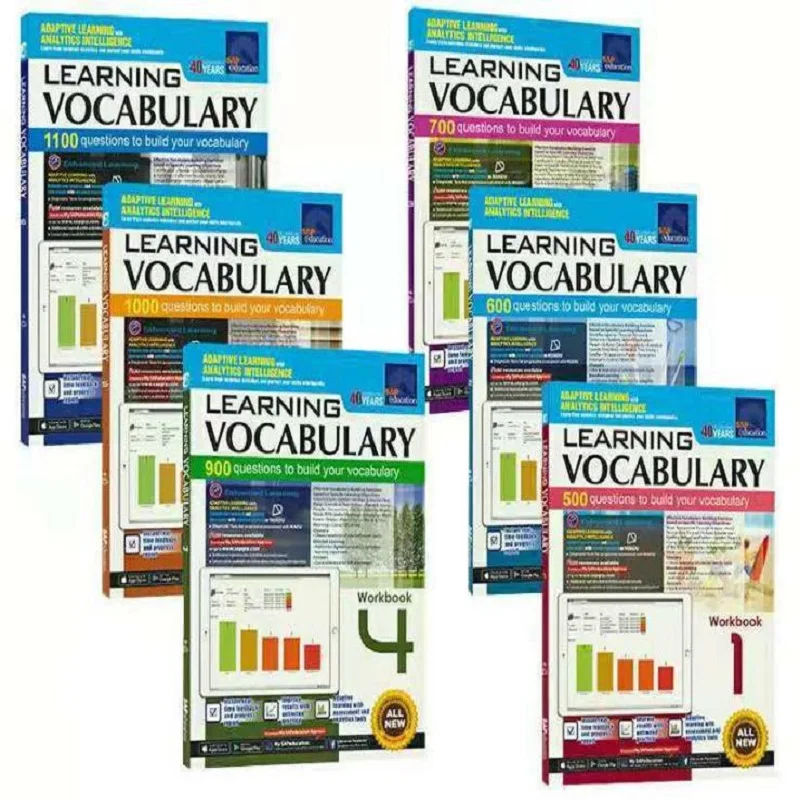 Set Of 6 Books For 7-12 Year Olds Learning Exercise Book English Languages Singapore Vocabulary Primary Stationery Libros