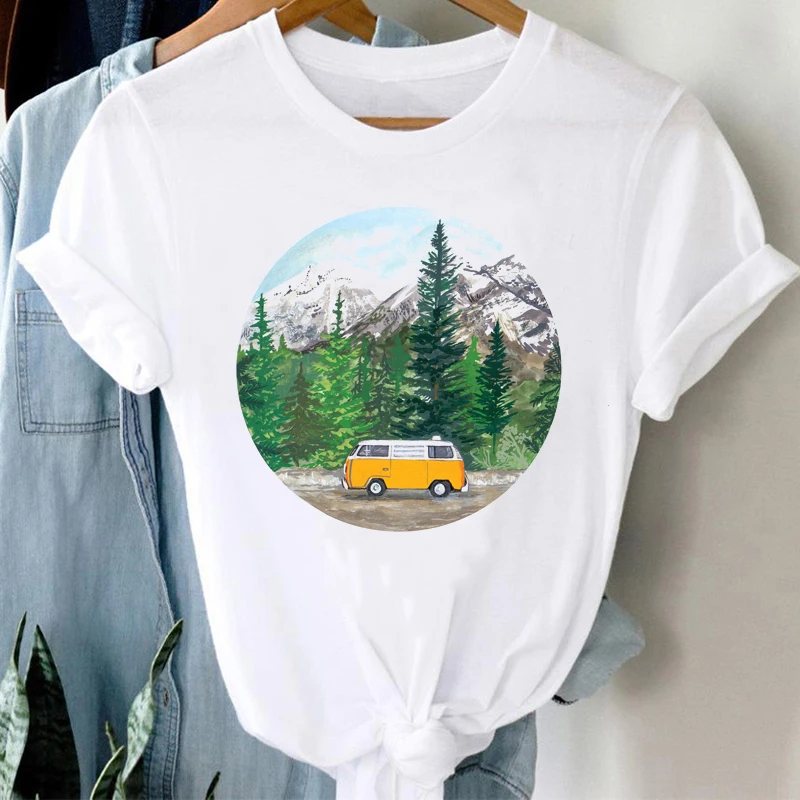 

Youth Girl Style T-shirt Ladies Short-sleeved Printing Fashion Women's Clothes T-shirt Tops Graphic Short-sleeved T-shirt Women