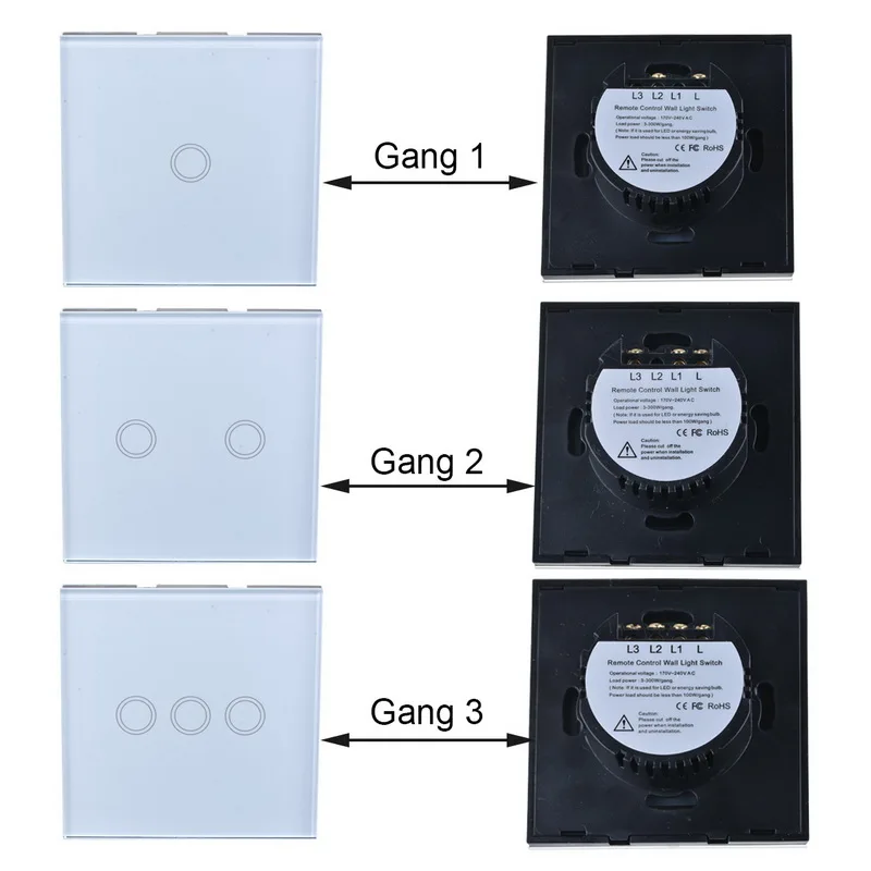 1/2/3 банда 1 способ сенсорный выключатель ЕС Великобритания 220 В лампа сенсор