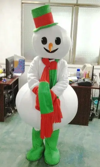 Рождественский Снеговик-талисман костюм вечернее изящное платье уличные