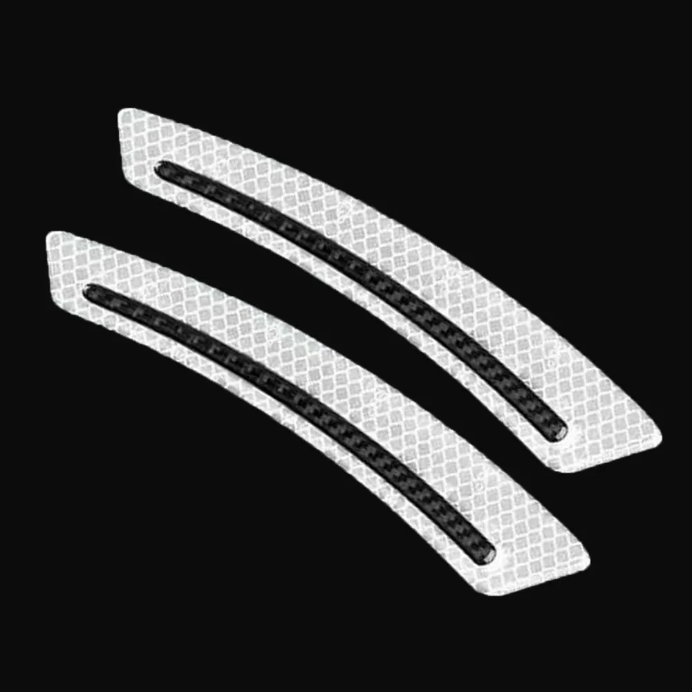 

18.5*3.5cm Reflective Sticker Wheel Eyebrow 2pcs Accessories Carbon Fiber Edge Guard Car