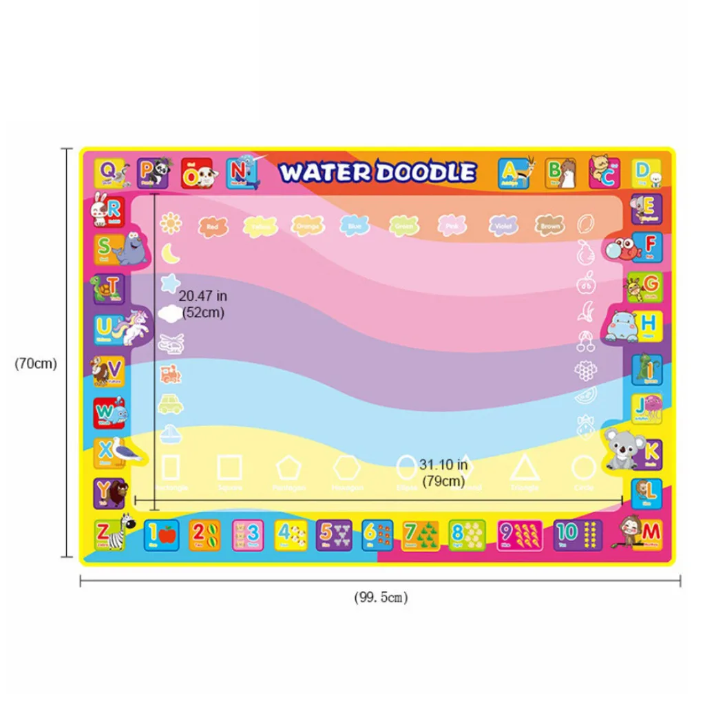 

Kids Painting Doodle Board 70x100cm Magic Water Drawing Mat Doodle Mat Painting Board Educational Toys for Kids
