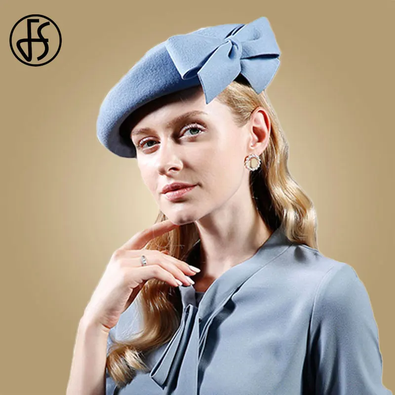 Женская фетровая шляпка Таблетка FS шерстяная для церкви и торжественных случаев