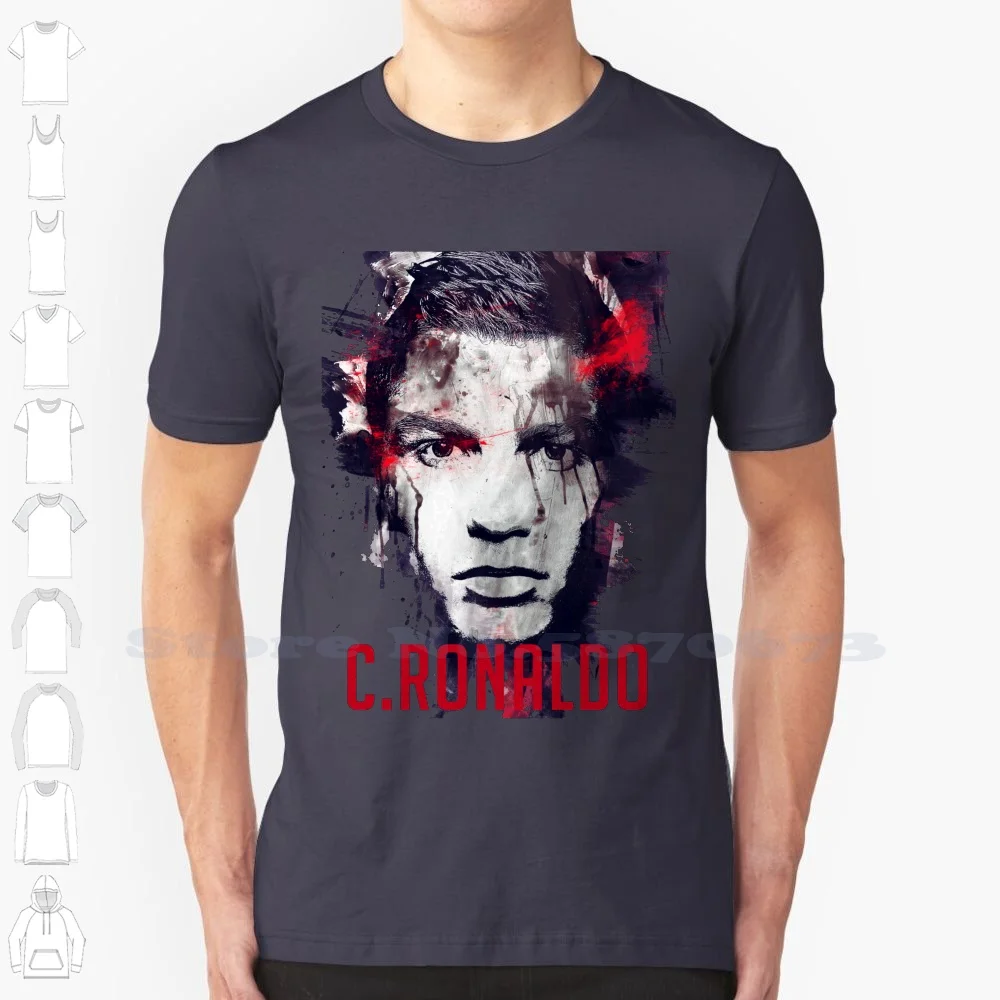 Футболка Cr7 летняя забавная для мужчин и женщин с Роналду 7 Cr Португалия защитой