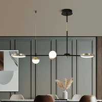 long chandelier dining room decor design lamp minimalist chandelier indoor home black gold light suspension lamp fixtures