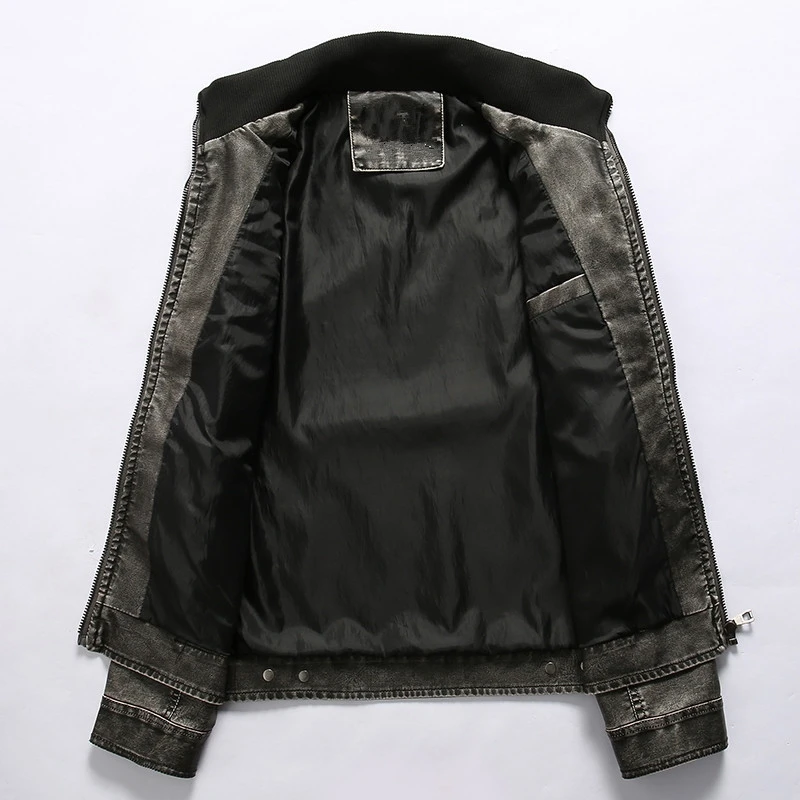 

Classic 39 S Moto Biker 2020 Brand Motorcycle PU Leather Suede Jacket Men's Autumn Winter Coats Plus Size 4XL 5XL 6XL 7XL 8XL