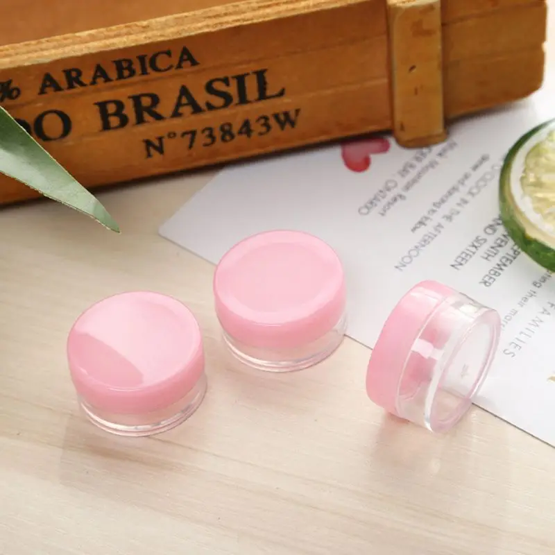 Пластиковый пустый кремовый Фотофон 5 г маленькая круглая коробка для хранения с