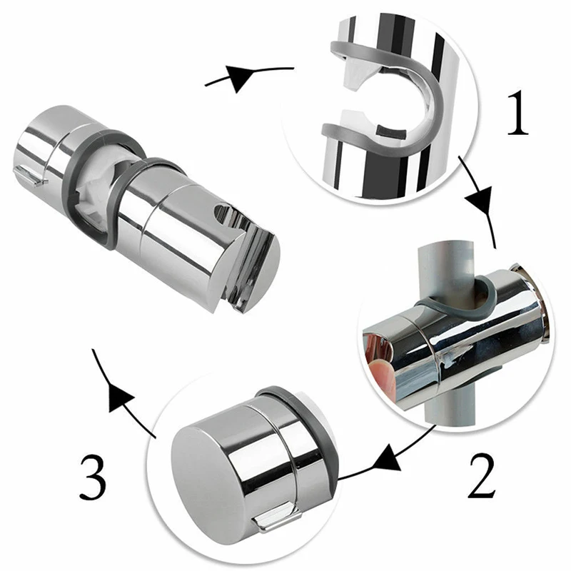 

High Quality Shower Bracket Shower Rail Holder 20~25mm Chrome Shower Head Holder Adjustable Bathroom Accessories Universal