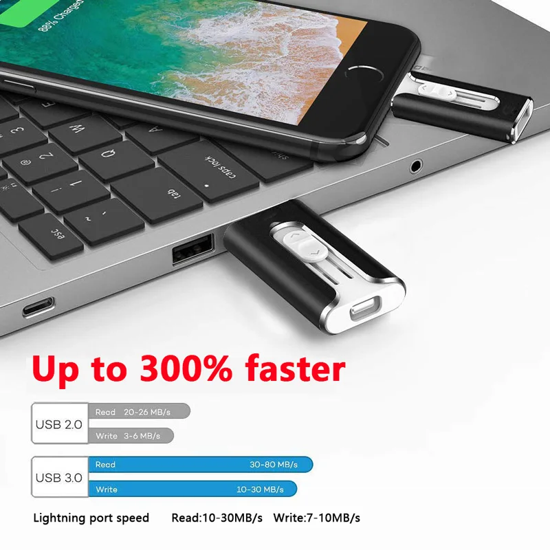 3 в 1 OTG USB флеш-накопитель Флешка 3,0 16 ГБ 32 ГБ 64 ГБ 128 ГБ флеш-накопитель для iphone 8 7 Plus 6 6s Plus 5s ipad карта памяти ФЛЕШКА usb c flash флешка мини small usb drives