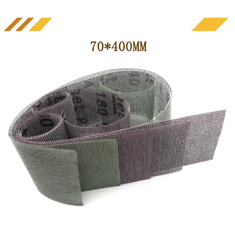 

20 PCS 400*70mm Sandpaper Auto Net Mesh Sanding Discs Sheets Dust Free Anti-blocking 80-320 Grits Hook Loop For Car Wood Sanding