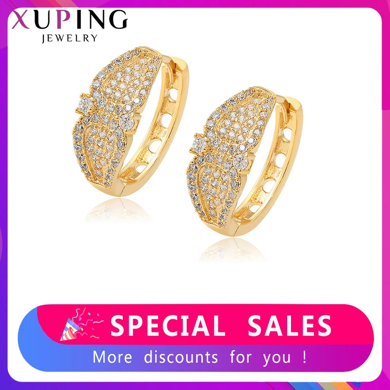 Изысканные ретро серьги Xuping праздничные темпераментные кольца для женщин