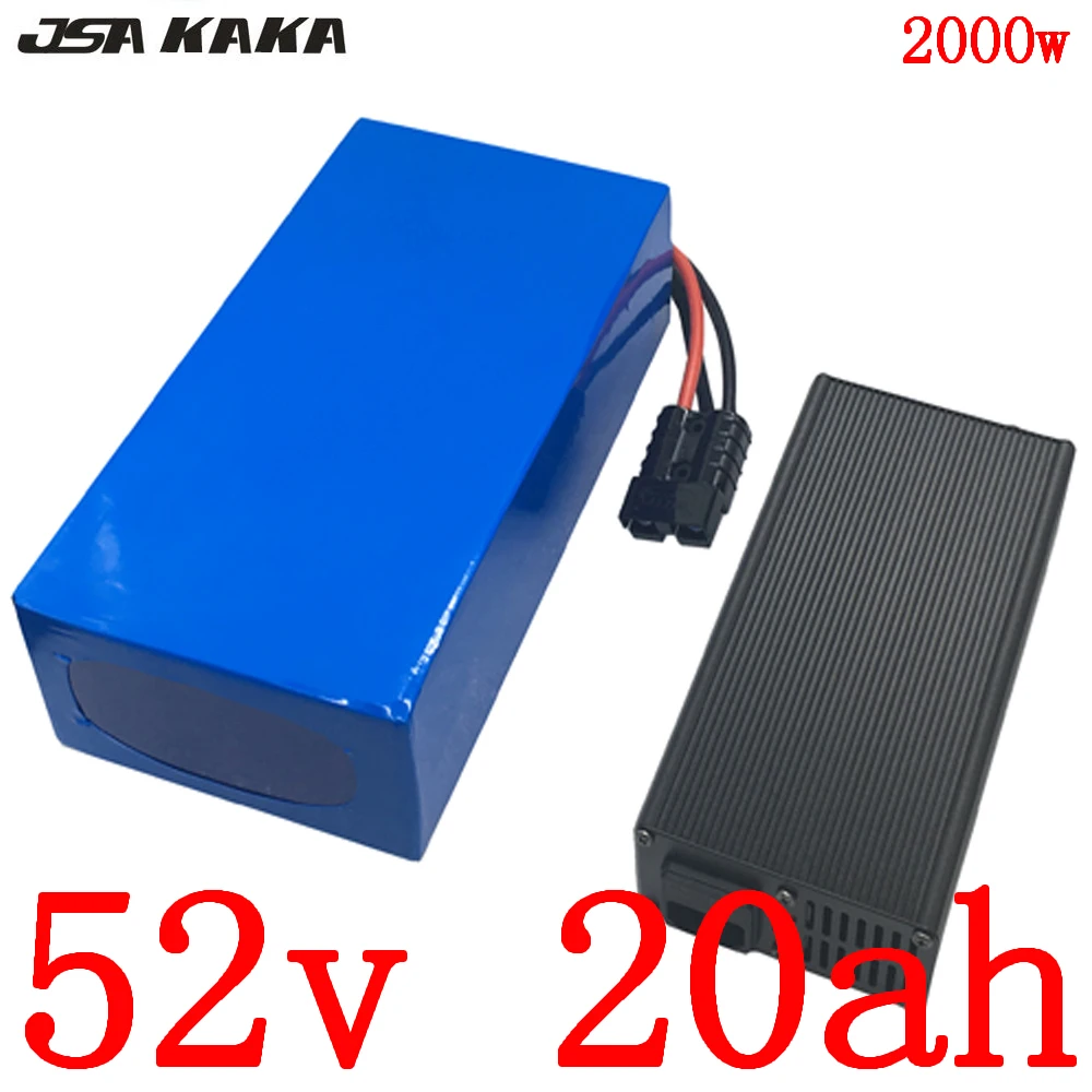 52V 1000W 2000W Battery Pack 20Ah electric bike battery 10Ah 13Ah 15Ah 18Ah 20AH lithium with 50A BMS+5A charger | Спорт и