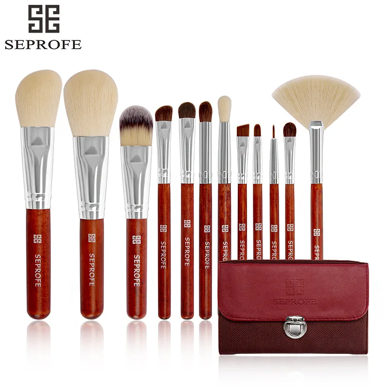 

12 new makeup brush sets, eye shadow brushes, high-end wooden handles, portable cosmetic brushes, beauty dressing tools.
