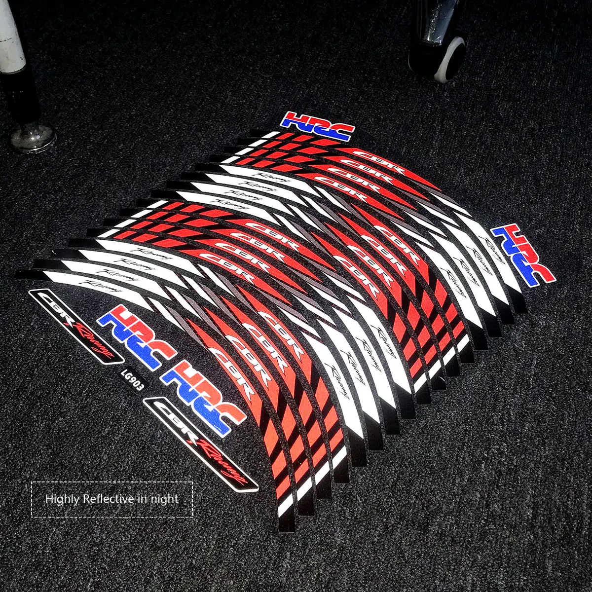 16 полосок 17 дюймов наклейки на колеса мотоцикла светоотражающая лента для обода