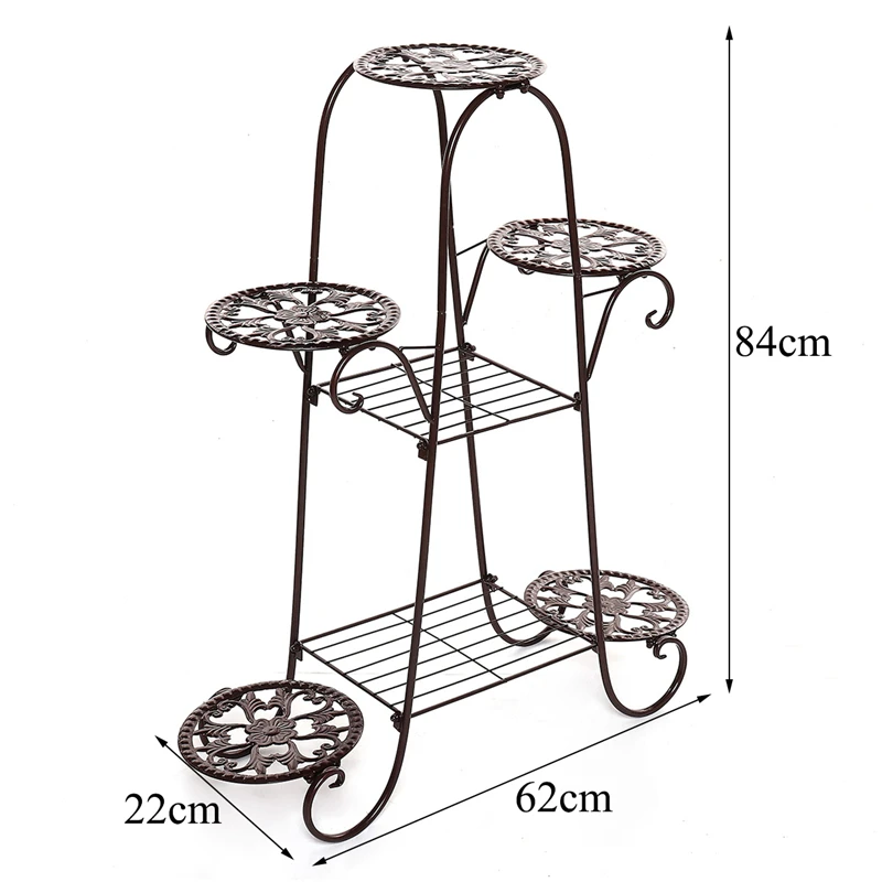 

7 Tier Iron Plant Stand Rack Flower Pot Holder Garden Shelf Home Office Indoor Outdoor Plant Succulent Shelf Patio Garden Decor