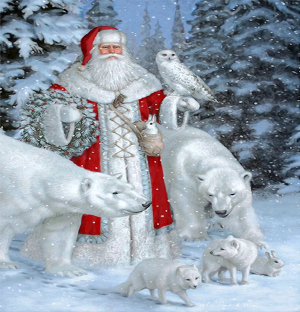 

YNX 5D DIY Full Square Round Diamond Painting Cross-Stitch Portrait Santa Grandpa Diamond Embroidery New Year Decoration Gift