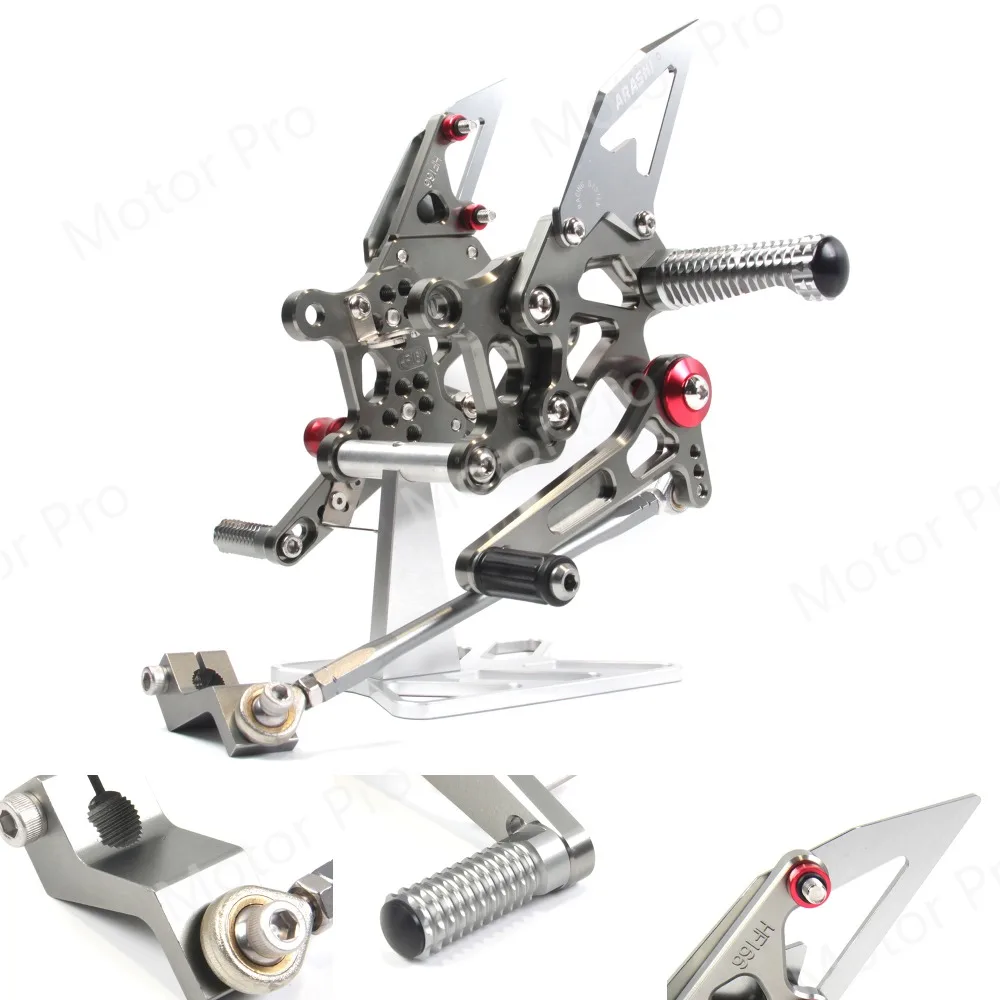 Регулируемые подножки для Aprilia RSV4 R Заводские 2009 2010 2011 2012 аксессуары для мотоциклов подножки задние наборы педали серые