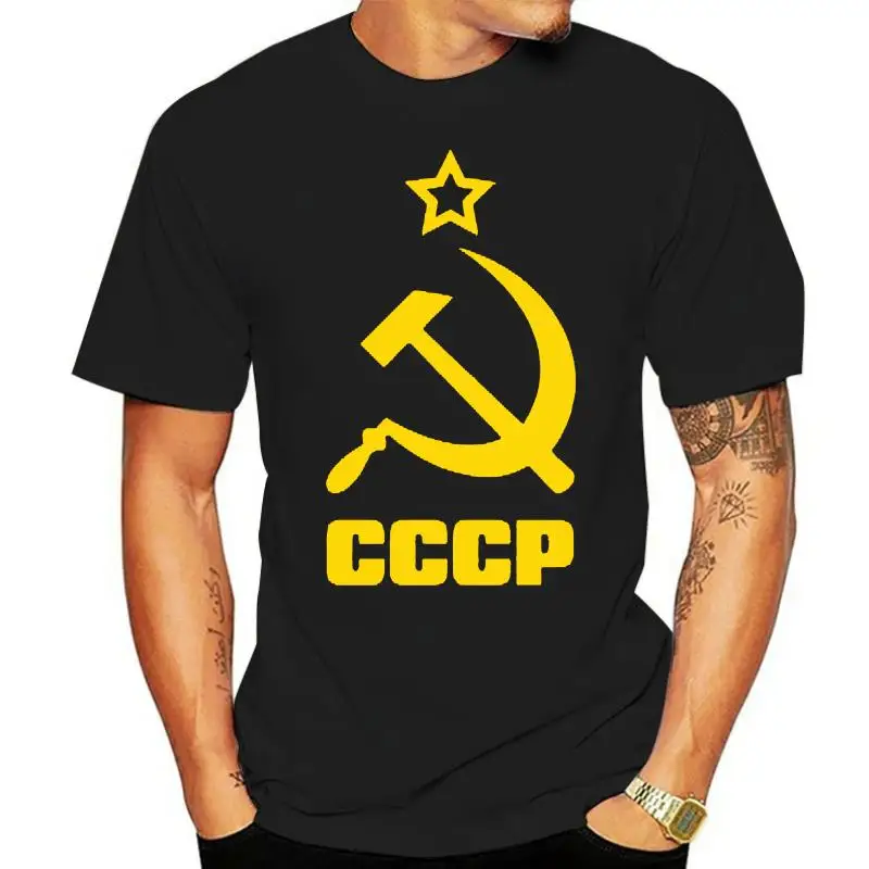 

Cccp Ussr Hammer &Amp; Sickle Flag Kgb Soviet Union Russia Men's Tee Shirt Casual Cool Pride T Shirt Men Fashion New Unisex