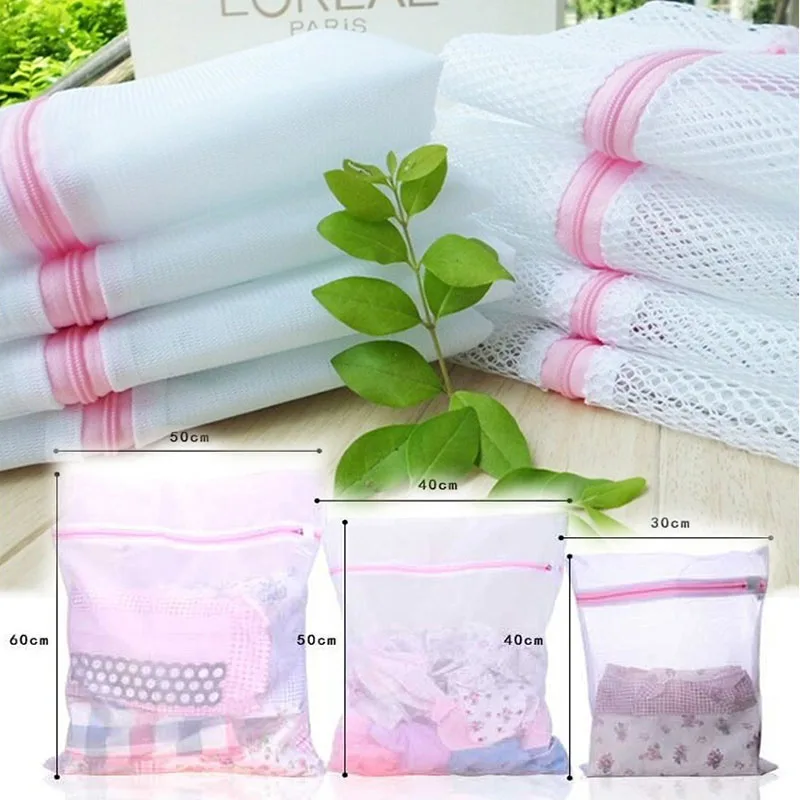 

6Pcs/sets Zippered Mesh Laundry Wash Bags Foldable Delicates Lingerie Bra Socks Underwear Washing Machine Clothes Protection Net