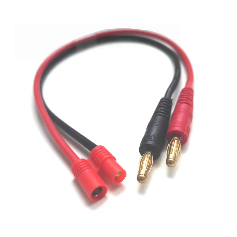 1pcs 4.0 MM Banana Plug to 4.0MM Sheath Charging Cable for RC Multirotor Quadcopter Airplane Car 20CM/30CM |