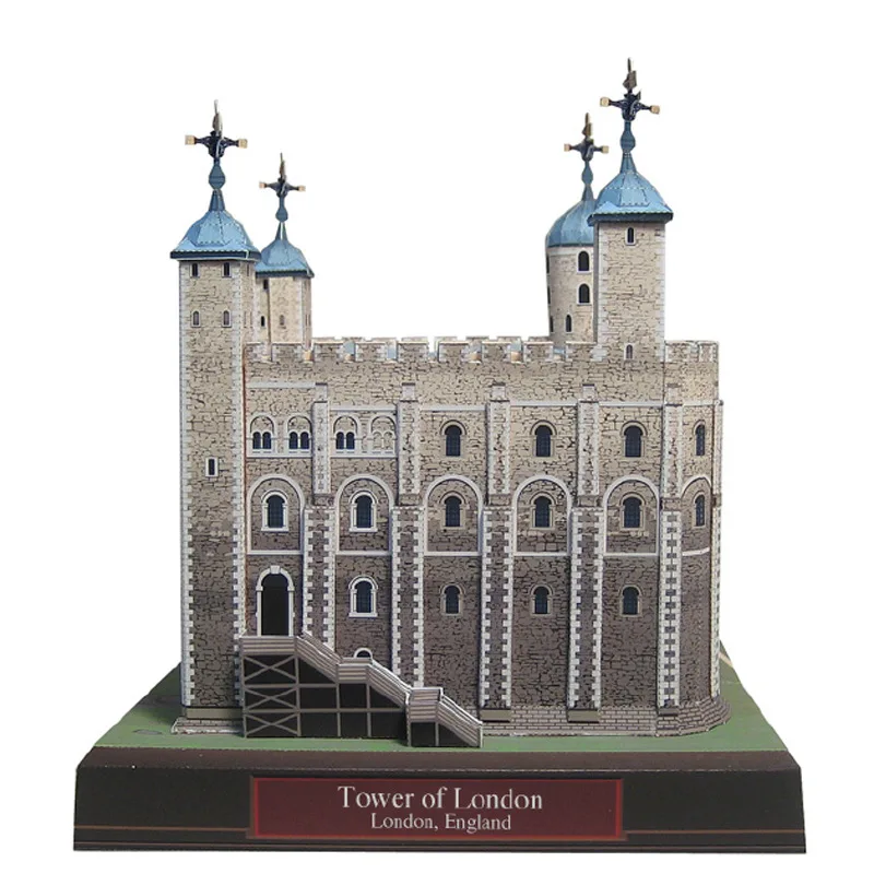 UK Tower of London 3D бумажная модель всемирно известная архитектурная трехмерная ручная