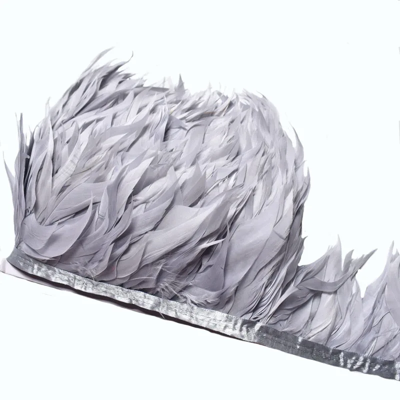 

13 Color 1Meters Natural Plume Trims For Crafts Sewing Clothing Party Decorative Goose Feathers Ribbon Handwork Home DIY 8-10cm