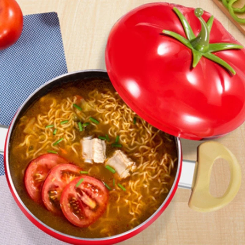 Антипригарный алюминиевый кухонный суповый горшок фрукты кастрюля для соуса котел в форме помидора без пара бытовые кухонные принадлежности
