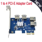 Новая PCIE PCI-E PCI Express Райзер-карта 1x до 16x1 до 4 USB 3,0 слот усилитель концентратор адаптер для устройств майнинга биткоинов BTC