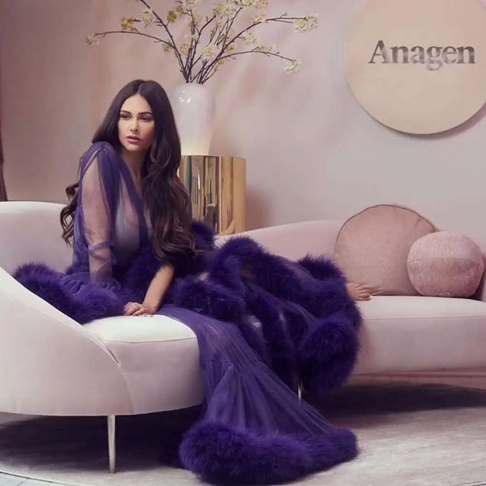 

Тюлевое платье с перьями, для невесты