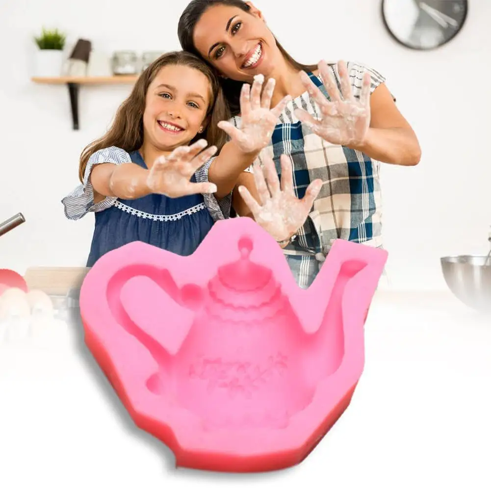 

Teapot Shape Resin Fondant Silicone Mold For DIY Pastry Cupcake Dessert Plaster Decoration Kitchen Accessories Baking Tool