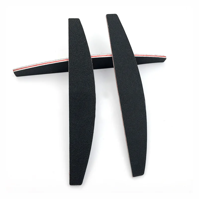 

10pcs Half-Moon-Shaped Black Nail Files Double-sided Polishing Strip Sanding UV Gel Polish Manicure Care Tools TI