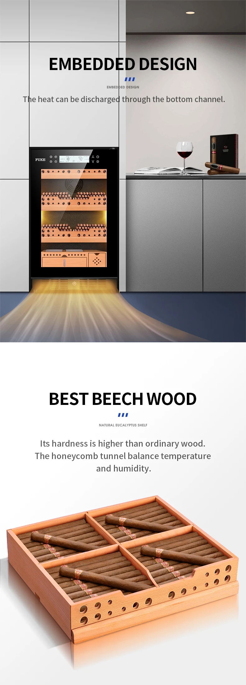 FUKE шкафчик для хранения сигар "humidor" светодиодный светильник Humidor кулер humidor шкаф охладитель сигар FK-28C