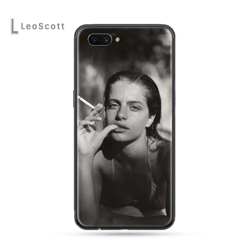 

Sexy fashionable woman smoking Phone Cases For OPPO F 1S 7 9 K1 A77 F3 RENO F11 A5 A9 2020 A73S R15 REALME PRO