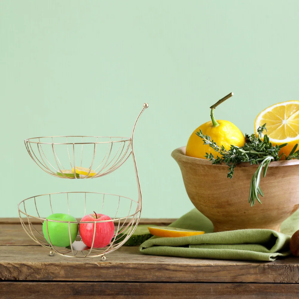 

1Pc Double Layers Container Snacks Storage Basket Nordic Style Storage Container