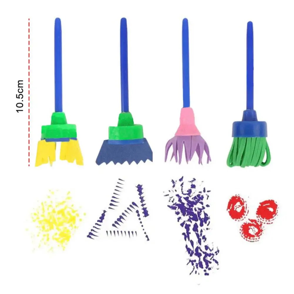 

30Pcs/Set Children Sponge Paint Brushes Drawing Tools for Children Kids Early Painting Arts Crafts DIY Oil Acrylic Watercolor